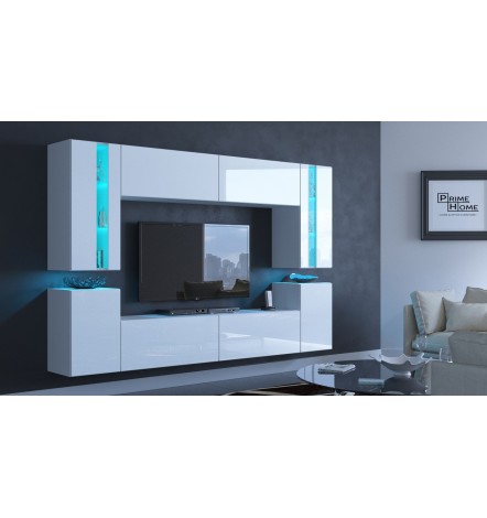 Conjunto mueble TV CONCEPT 24/HG/B/1 negro brillante