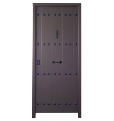 MAS rustica Castanho 80 cm 45 mm porta de entrada em aço inoxidável